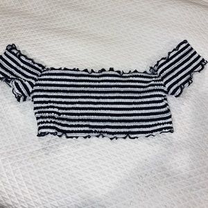 Victoria Secret Black and white stripped bikini